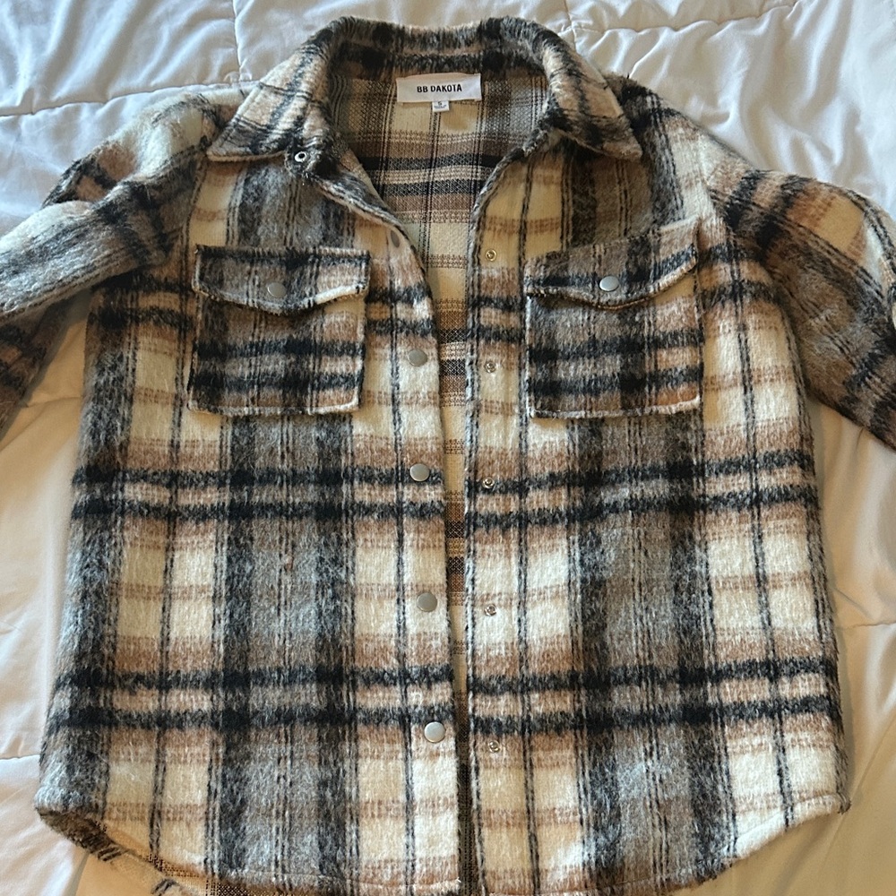BB Dakota Plaid Jacket - Brown and Black